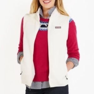 Vineyard Vines White Fleece Vest